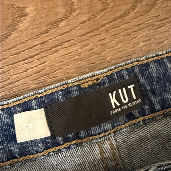 Kut from the Kloth Blue Denim Straight Leg Jeans Size 4 - Picture 2 of 7